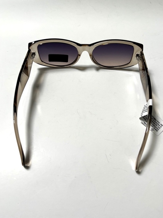 New GUESS Slim Geo Sunglasses GO00086 Acetate Beige Gold Logo Rhinestone main image 4